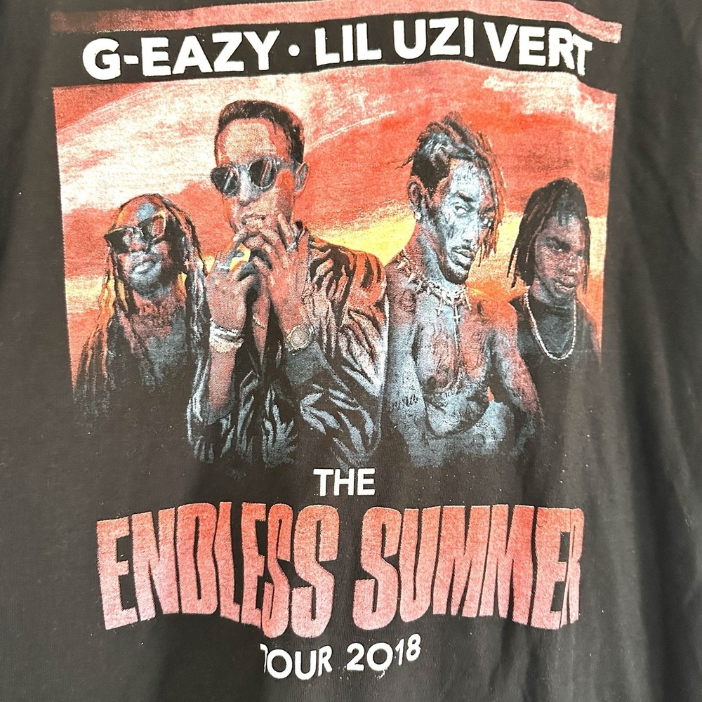 G-Eazy Lil Uzi Vert The Endless Summer 2018 L Large Graphic Band Tour T-Shirt - Picture 4 of 6